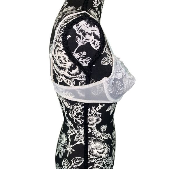 Rene Rofe Lingerie Lace Bra 36B Underwire Unpadded Sexy Floral Flower Everyday - Picture 5 of 11